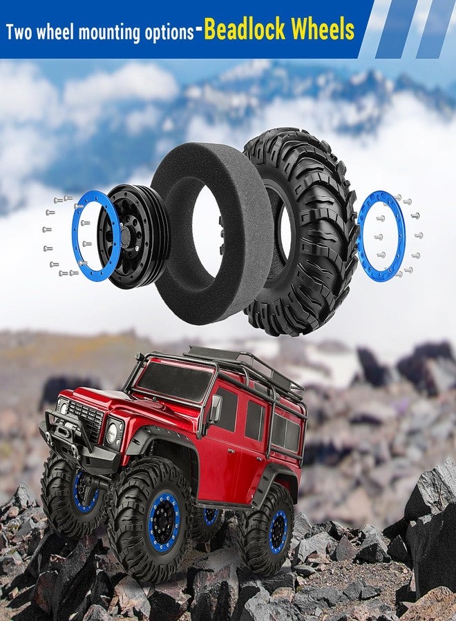 GoHobby 2.2inch Crawler Tires 4Pcs RC Rubber Tyre Set Wheel Tires for Tamiya Blackfoot Axial SCX10 RR10 Wraith 1/10 RC Rock Crawler Truck - Image 5
